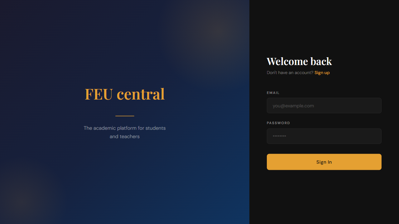 FEU Central University LMS preview